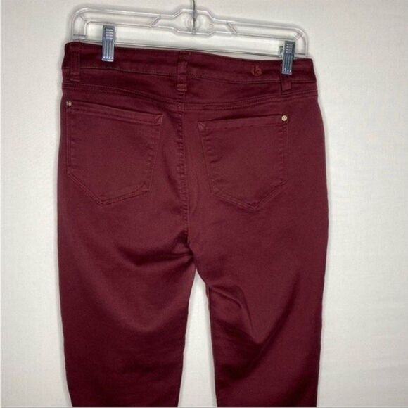 Kensie Jeans Women’s 8/29 Maroon Burgundy Denim Knockout Skinny Mid Rise Stretch - Picture 6 of 9